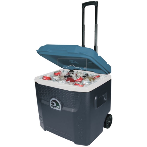 Thùng đá giữ lạnh 5 ngày có bánh xe kéo IGLOO MAXCOLD QUANTUM 49L - Xanh lam 9732