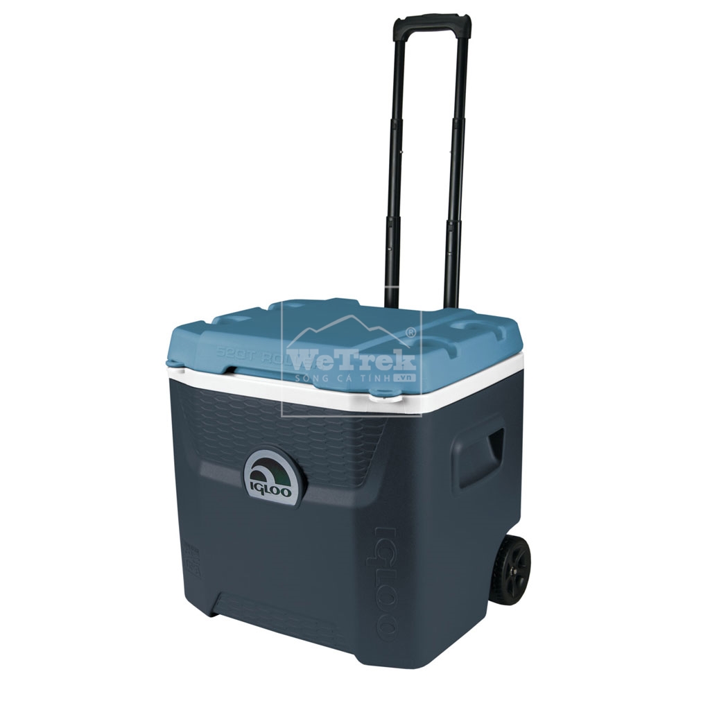 Thùng đá giữ lạnh 5 ngày có bánh xe kéo IGLOO MAXCOLD QUANTUM 49L - Xanh lam 9732