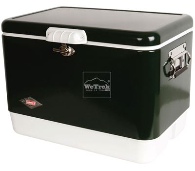 Thùng giữ nhiệt thép không gỉ 51L Coleman 54Qt Green Belted Cooler