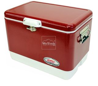 Thùng đá giữ nhiệt thép không gỉ 51L Coleman 54Qt Red Belted Cooler 3000000112 - 7587