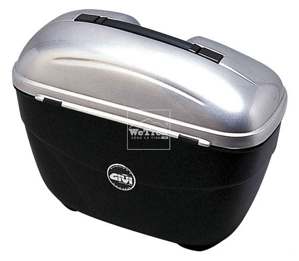 Thùng hông xe máy GIVI E21G730 Cruiser Metallic - Bạc