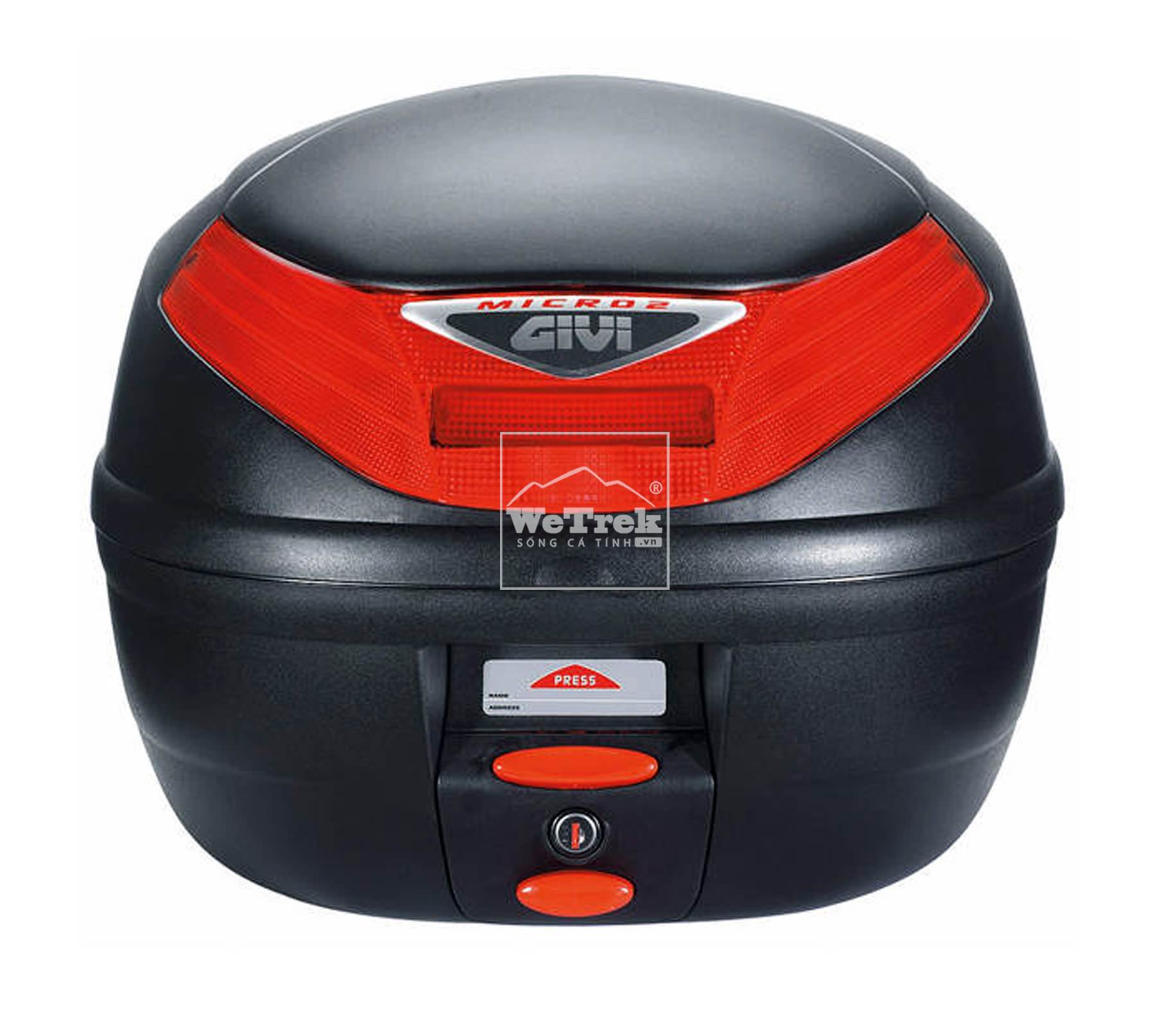 Thùng sau xe máy GIVI E260N Micro 2 - Đen