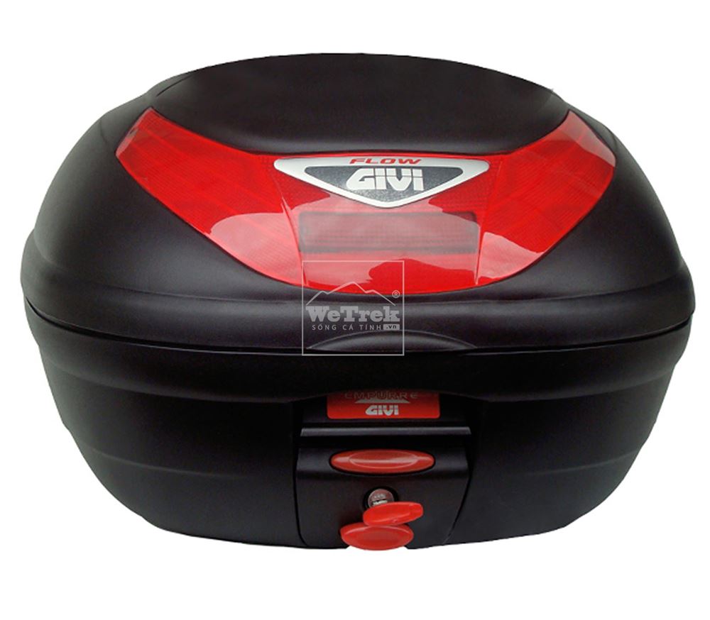 Thùng sau xe máy GIVI E350N Flow - Đen - 5362