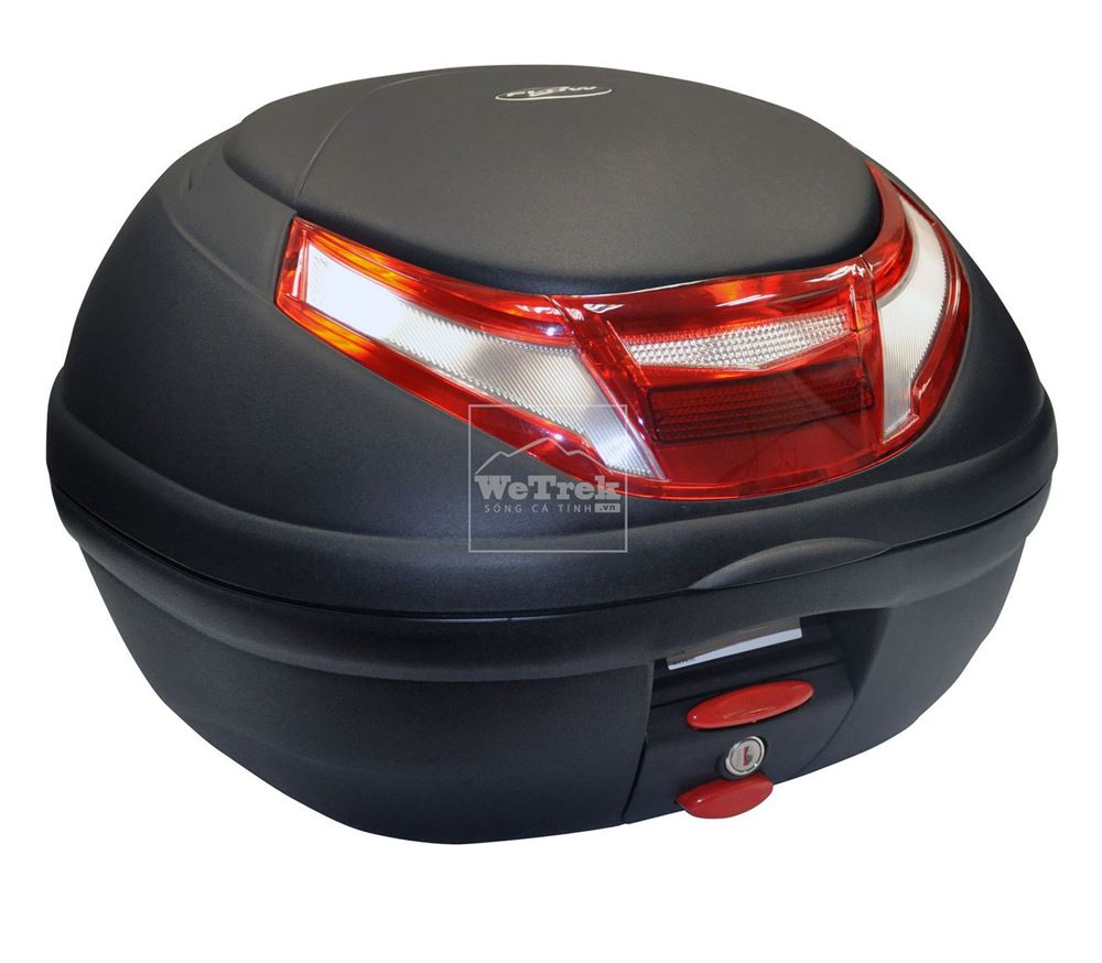 Thùng sau xe máy GIVI E350RN-S3 Flow có đèn - Đen