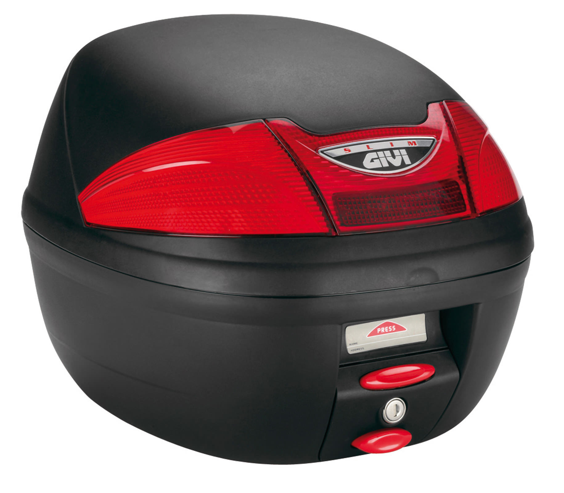 Thùng sau xe máy GIVI E230N-S Slim có đèn - Đen