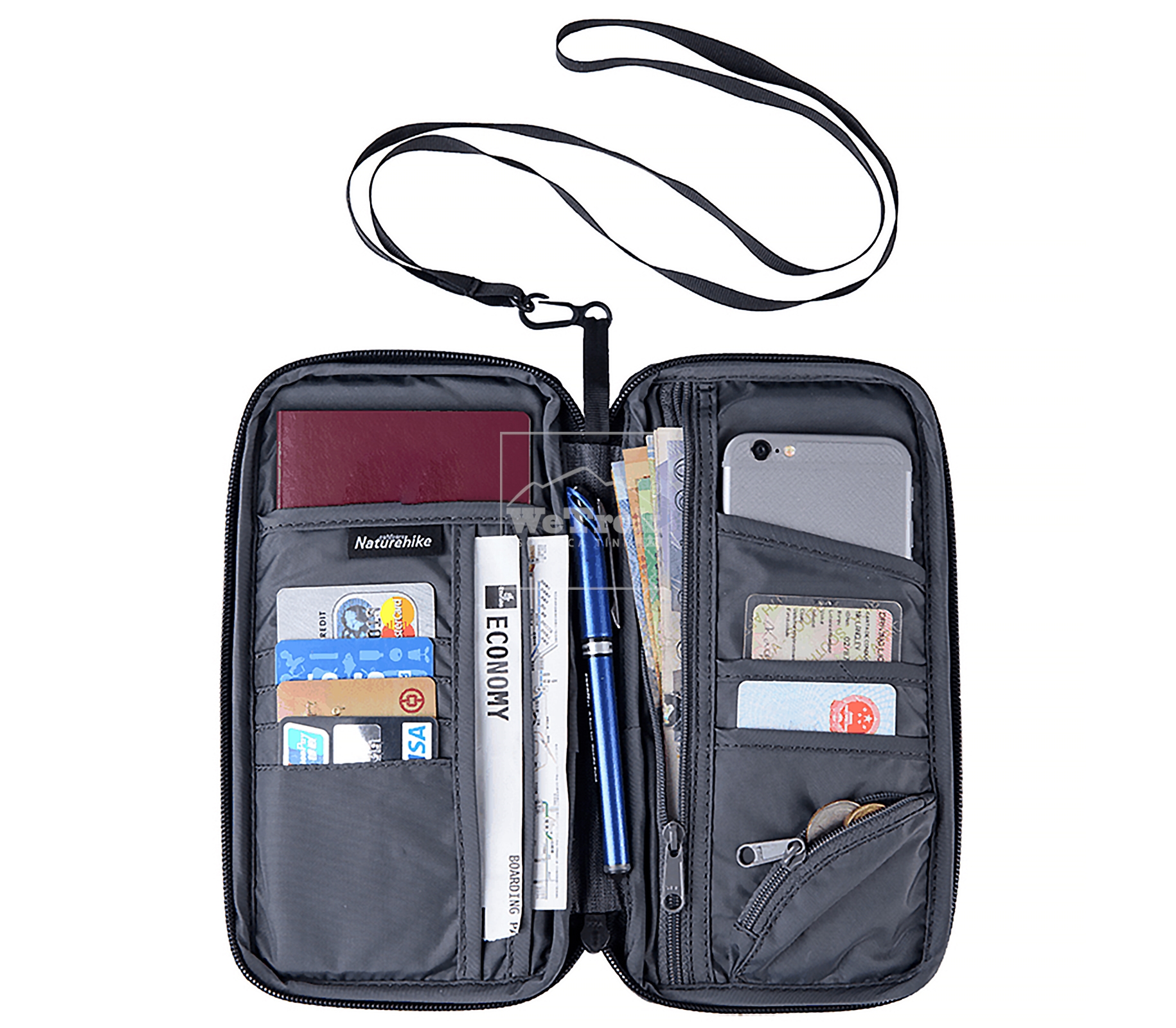 Ví đa năng kháng nước Naturehike Multi-Function Travel Wallet NH17C001-B - 9619