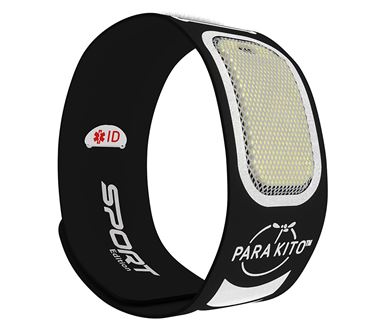 Vòng đeo tay chống muỗi thể thao PARA'KITO Black Sport Band - 8027 Đen