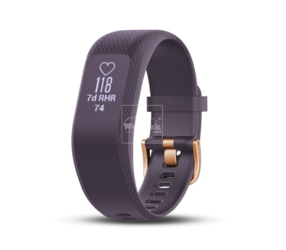 Vòng đeo tay theo dõi sức khỏe Garmin Vivosmart 3 Black/Rose Gold S/M - 8714