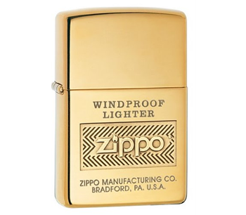 Bật lửa Zippo Logo High Polish Brass Lighter