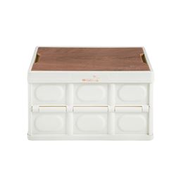 Thùng đựng đồ cắm trại gấp gọn nắp gỗ Forest Cube Folding Box 56L