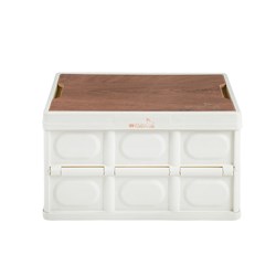 Thùng đựng đồ cắm trại gấp gọn nắp gỗ Forest Cube Folding Box 56L
