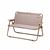 Ghế xếp đôi có tựa lưng khung vân gỗ Narturehike Double Folding Chair NH20JJ002 - be