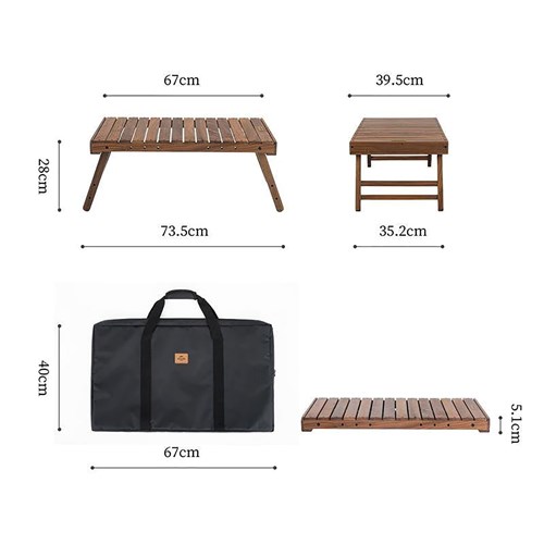 Bàn gỗ gấp Naturehike Wood Folding NH20JJ031