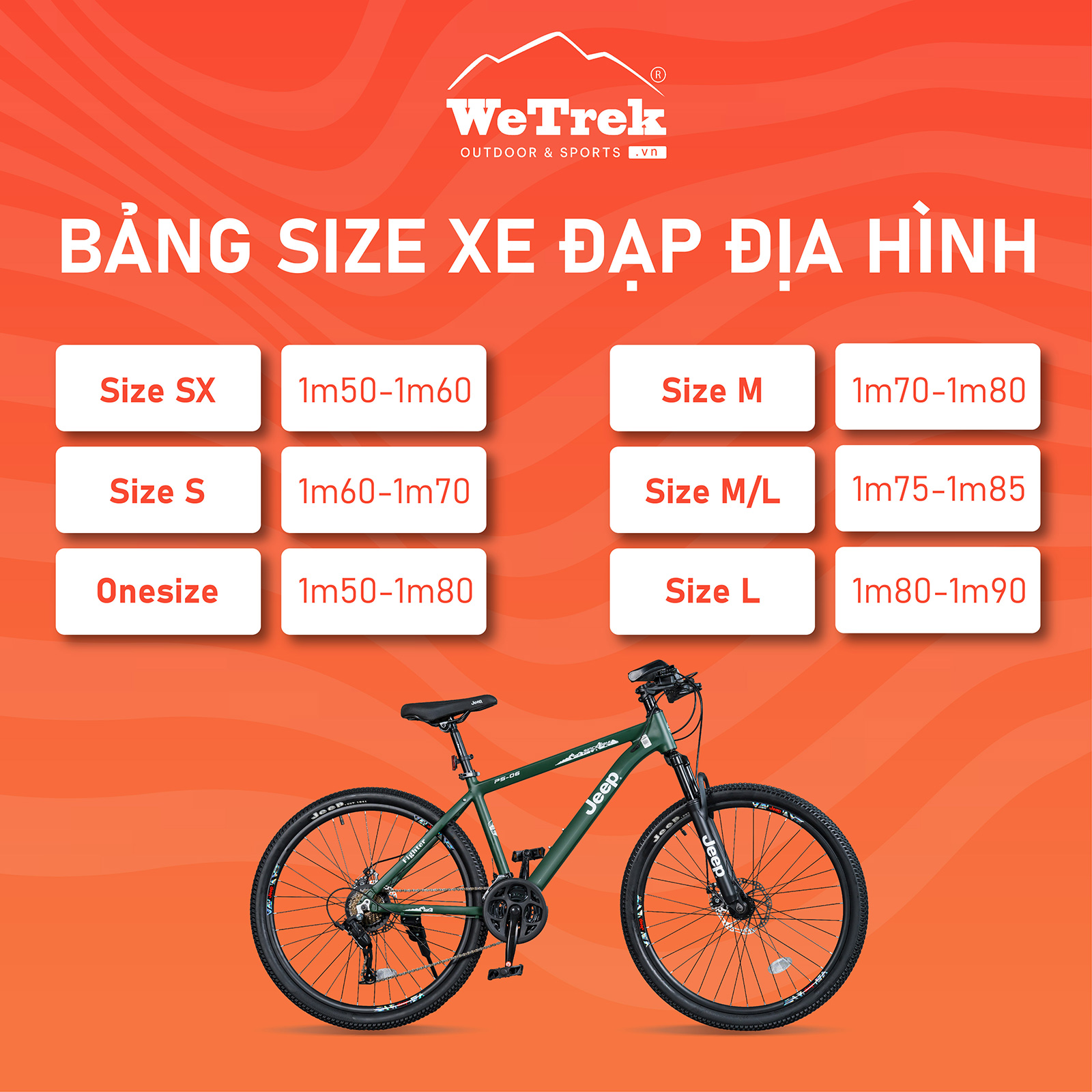 Xe đạp leo núi JEEP Mountain Bike Flash PS-29