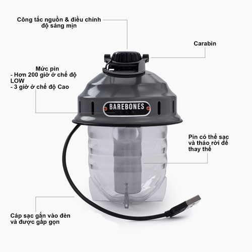 Đèn cắm trại Barebones Beacon Hanging Light