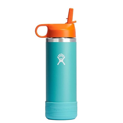 Bình nước giữ nhiệt cho trẻ em 532ml Hydro Flask Wide Mouth Straw Cap And Boot 18 OZ W18CSWBB