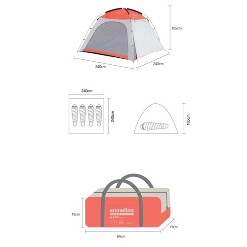 Lều cắm trại 4 người Snowline Blue Sun Shadow SN95ULT001