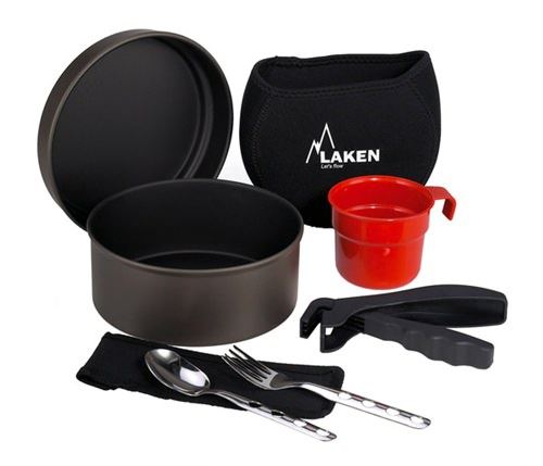 Bộ nồi dã ngoại Laken Non stick cooking set 17 cm. with  neoprene cover