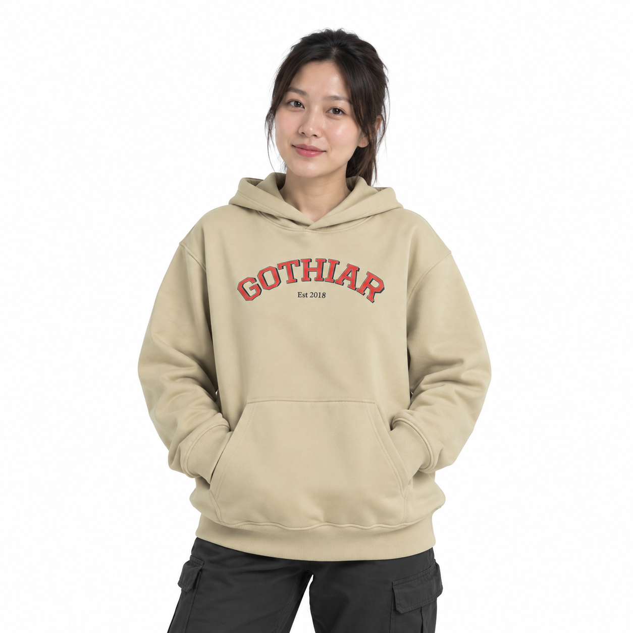 Áo hoodie Gothiar Comfort Warm Up Red Logo