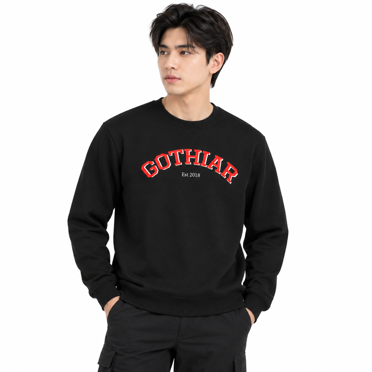 Áo dài tay Gothiar Comfort Sweatshirt Red Logo