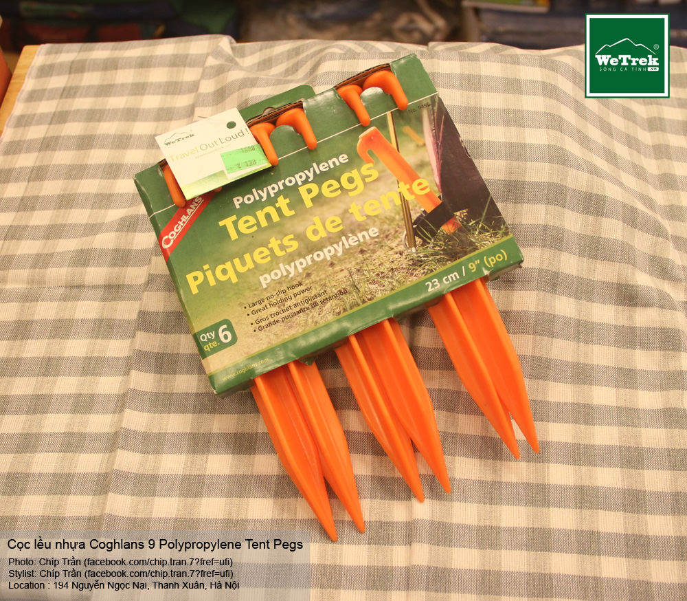 Cọc lều nhựa Coghlans 9 Polypropylene Tent Pegs