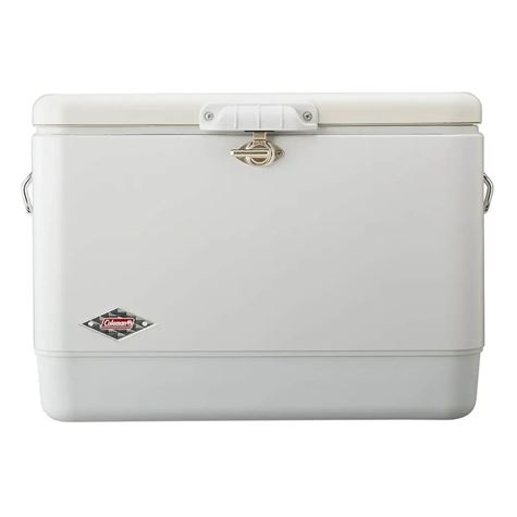 Thùng đá giữ nhiệt thép không gỉ 51L Coleman 54Qt White Belted Cooler 2207174