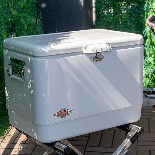 Thùng đá giữ nhiệt thép không gỉ 51L Coleman 54Qt White Belted Cooler 2207174