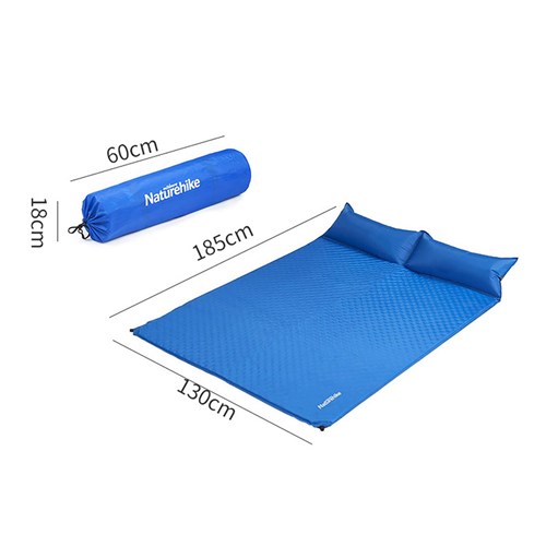 Đệm đôi tự bơm hơi Naturehike Double Pillow Automatic Inflatable Mat NH18Q010-D