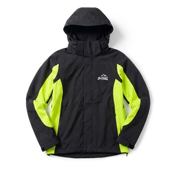 Áo khoác gió dã ngoại Gothiar Windshell Jacket 2 Lớp Đen Khói - Xanh neon