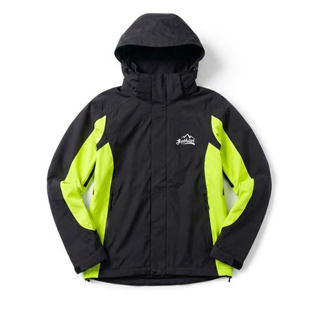 Áo khoác gió dã ngoại Gothiar Windshell Jacket 2 Lớp Đen Khói - Xanh neon