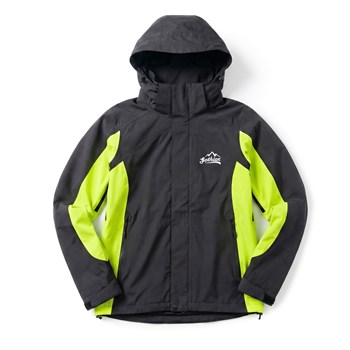 Áo khoác gió dã ngoại Gothiar Windshell Jacket 2 Lớp Đen Khói - Xanh neon