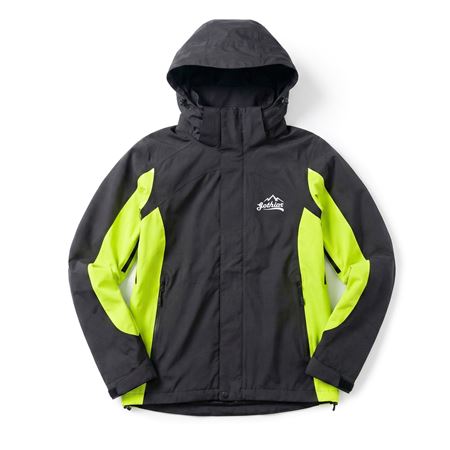 Áo khoác gió dã ngoại Gothiar Windshell Jacket 2 Lớp Đen Khói - Xanh neon