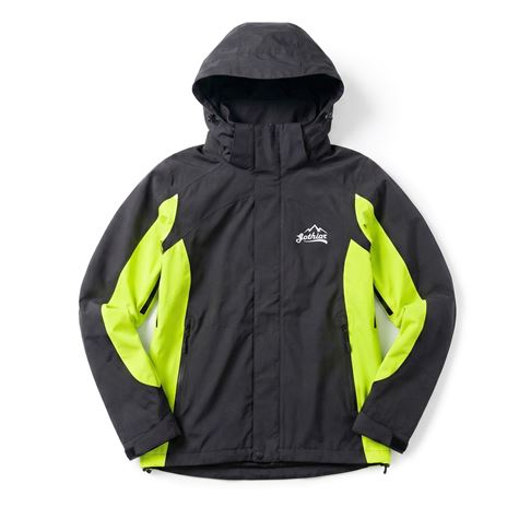 Áo khoác gió dã ngoại Gothiar Windshell Jacket 2 Lớp Đen Khói - Xanh neon