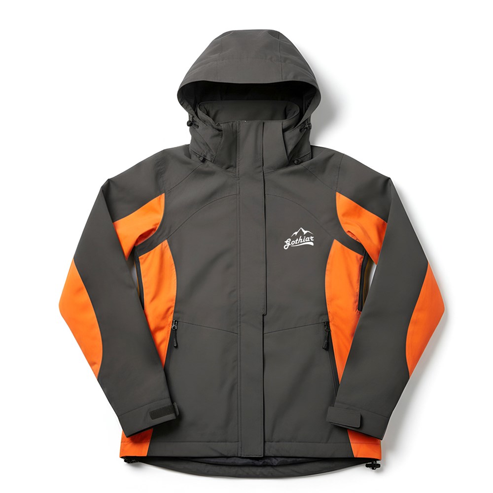 Áo khoác gió dã ngoại Gothiar Windshell Jacket 2 Lớp Đen Khói - Cam