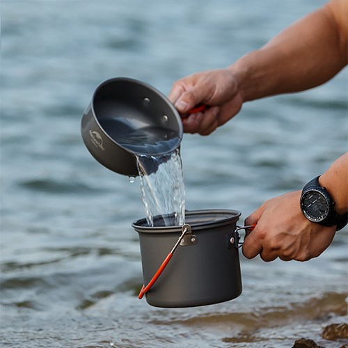 Bộ nồi dã ngoại Naturehike Outdoor Camping Cookware NH18T018-G - 9673