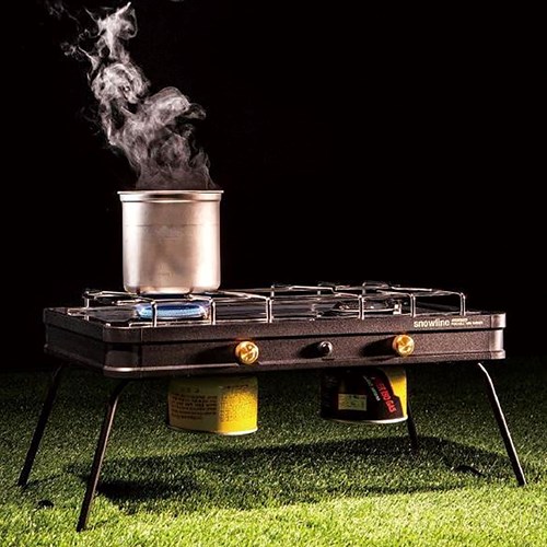 Bếp gas đôi cắm trại Snowline Portable Twin Burner Black SN75UGG009