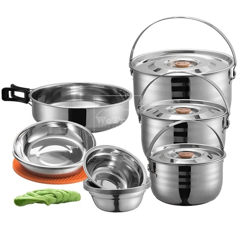 Bộ nồi dã ngoại 8 món Campingmoon Cookware MC-240