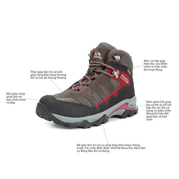 Giày leo núi cổ cao Clorts Trekking Shoes 3B049A