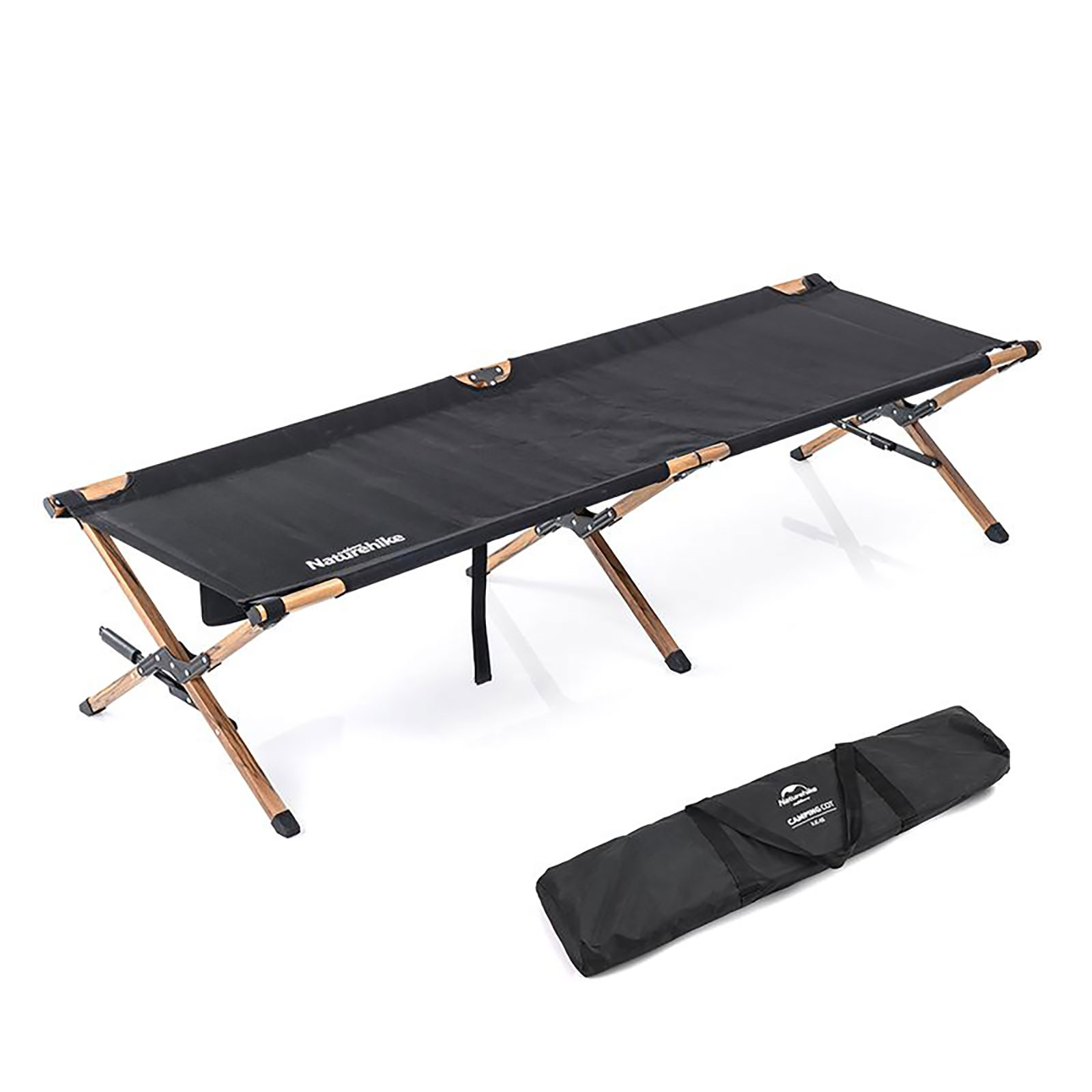 Giường xếp dã ngoại siêu nhẹ Naturehike Marching Bed Aluminum Alloy NH19X003-C - đen