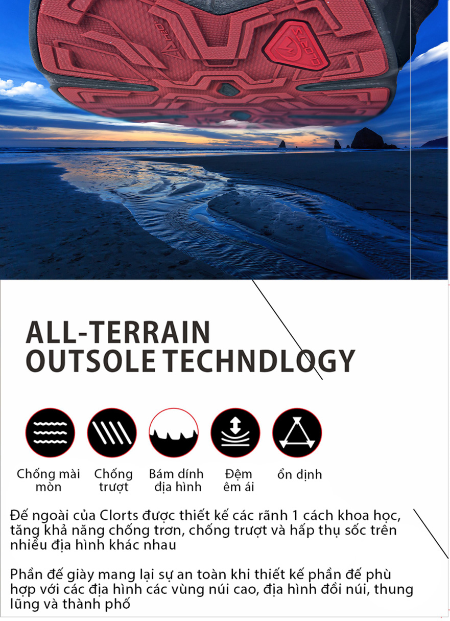 Giày chạy trail Clorts Trail Running 3F072G