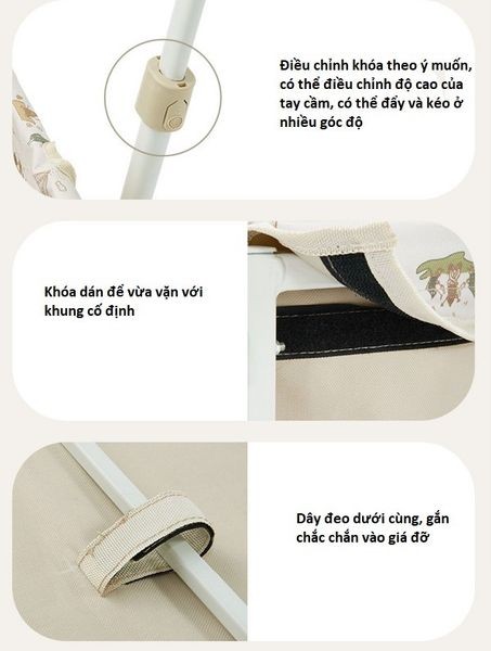 Xe kéo Naturehike CNH22JU012 màu Khaki tiện lợi cho chuyến đi