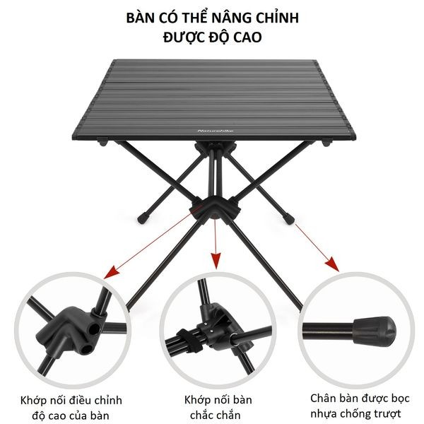 Bàn FT11 Naturehike CNH22JU037 gấp gọn kèm túi đựng tiện mang theo