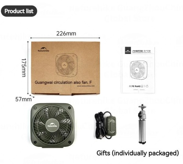 Quạt dã ngoại mini Naturehike CNK2300DQ018 nhìn cận cảnh