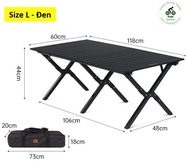 Mặt bàn nhôm dạng thanh cuộn của Naturehike CNK2300JU010