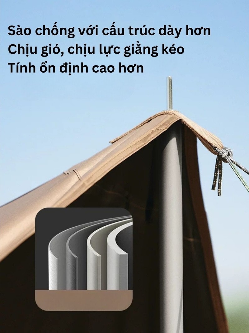 Lớp phủ Vinyl 7 lớp của tăng Naturehike CNK2350WS015 chống nắng và cách nhiệt