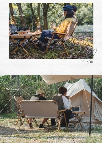 Chi tiết khớp gấp và vải Oxford 600D của ghế Naturehike NH20JJ002