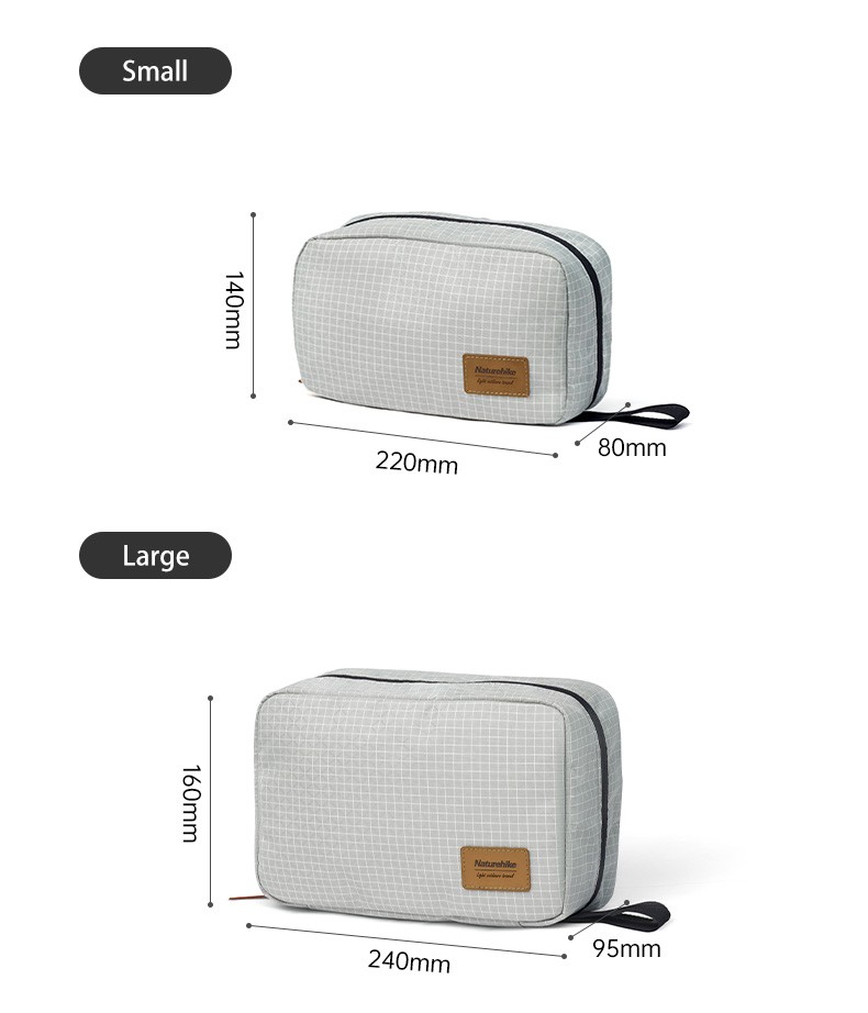 Hệ thống ngăn phân tầng bên trong túi vệ sinh Naturehike NH20SN010