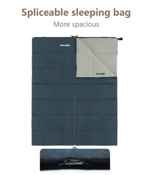Hai túi ngủ Naturehike NH22MSD05 ghép đôi bằng khóa kéo