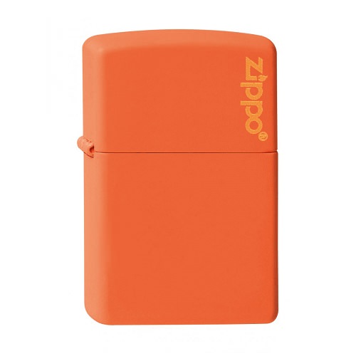Bật lửa Zippo Orange Matte Lighter with Zippo logo