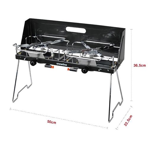 Bếp gas đôi cắm trại Snowline Slim Two Burner SN45UGG007
